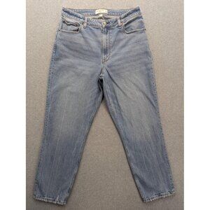 Abercrombie & Fitch Jeans Womens 31 12 High Rise Mom Curve Love Distressed Denim